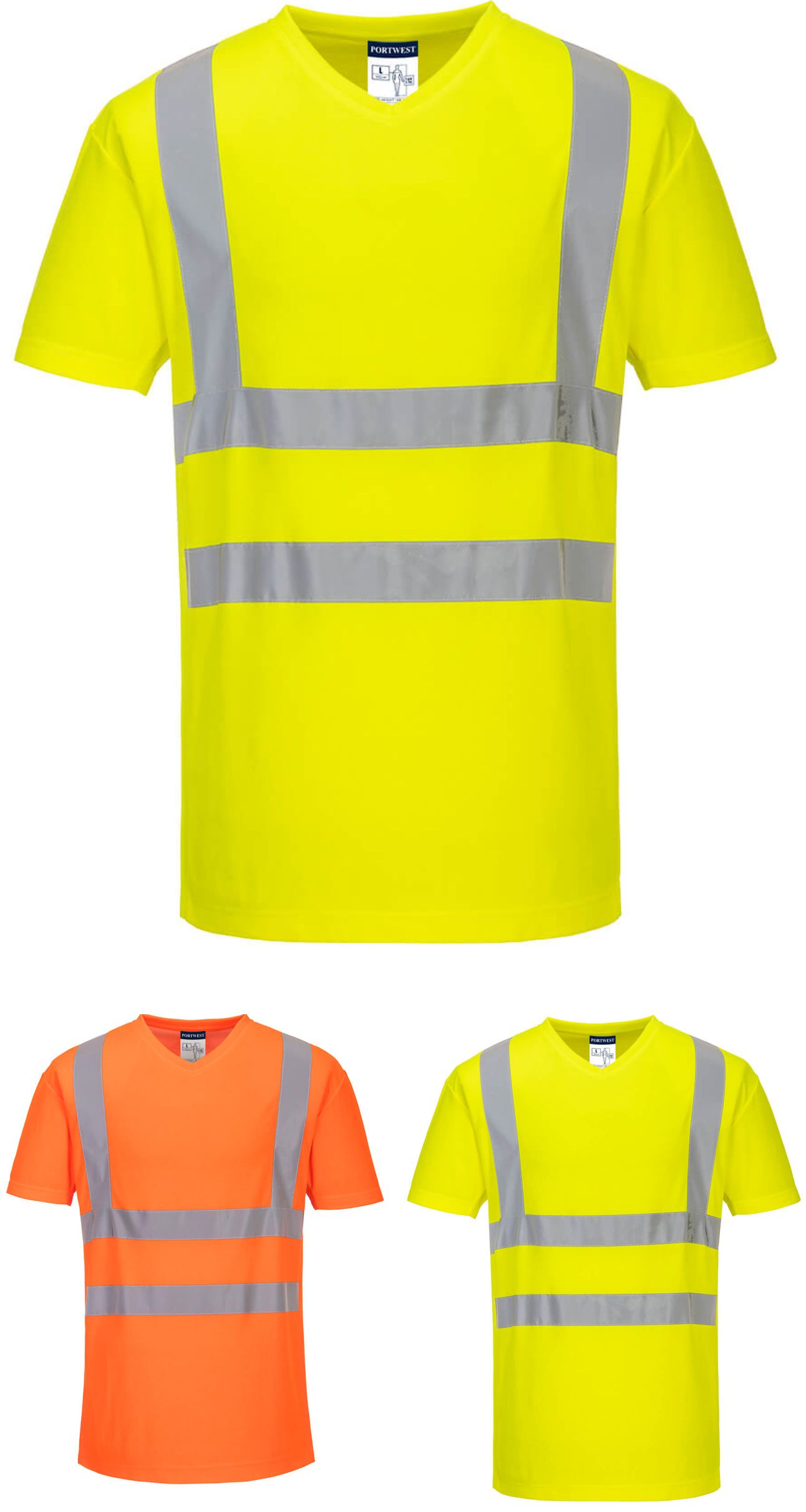 Portwest S179 - V-Neck Mesh Inserts T-Shirt  Portwest S179 - V-Neck Mesh Inserts T-Shirt